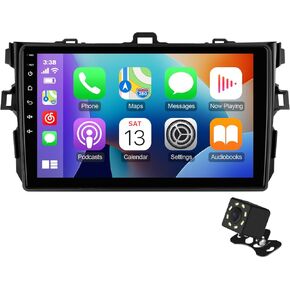 9 Inch IPS Touchscreen Android 13 Car Stereo for Toyota Corolla 2009-2013 with Wireless CarPlay & Android Auto 2+32GB Car Radio, Support WiFi 6, Bluetooth,5.4, FM Radio, Backup Camera, SWC