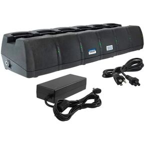 Endura 6 Slot Desktop Charger with Replaceable Pods for Hytera HYT TC-320 Li-Ion and LiPo Batteries