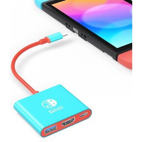 Switch Docking Station for Nintendo Switch Dock, Portable Switch Base Accessories, Switch TV Adapter Compatible Steam Deck/Switch OLED