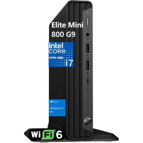 HP Elite Mini 800 G9 MFF PC Business Desktop Computer, 14th Gen Intel 20-Core i7-14700 up to 5.4GHz, 64GB DDR5 RAM, 2TB PCIe SSD, WiFi 6, Bluetooth, Type-C, HDMI, 2 DisplayPort, Windows 11 Pro, Wendbo
