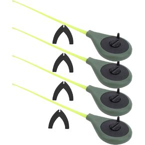 4 Set Portable Mini Ice Fishing Rod Pole with Rod Tips, Ultra Light Fishing Kit for Outdoor Winter Fishing