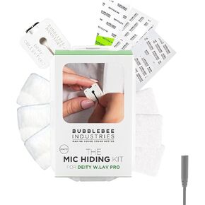 Bubblebee Mic Hiding Kit for Deity W.Lav Pro - Lapel Microphone Hiding Kit, Noise & Wind Reduction Wind Muff, Dead Cat Mic Cover & Case for Content Creators, Videographers, Audio Engineers, Filmmakers