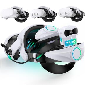 حزام سماعات رأس Mocagen VR مع أوجه ضبط ، حشوة ناعمة ، راحة محسنة لـ Meta Quest 3/ Quest 3S/ Quest 2 حزام الرأس
