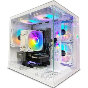 PreBuilt Gaming PC AMD Ryzen7 8700F(8Core 16Threads Up to 5.0G) Nvme 1TB SSD RTX 4060 8G 32G DDR5 RAM WiFi6 Desktop Gamer Computers 4K VR White