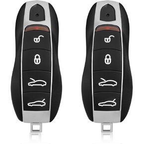 2 استبدال keylessbest لعام 2014 2015 2015 2017 بورش 911 Boxster Cayenne Cayman Macan Panamera Key FOB التحكم عن بعد KR55WK50138 4 بوتونات 315MHz