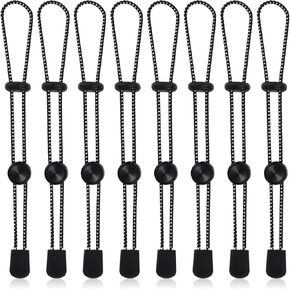 8Pcs Backpack Hiking Stick Holder, Fixing Buckle Elastic Rope, Adjustable Bungee Lanyard for Outdoor Mountaineering Hiking Trekking Poles Hiking Sticks Water Cup Umbrella(Black)