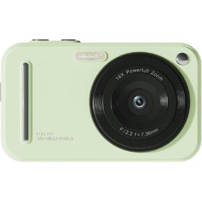 Digital Camera for Kids, WITYEAH 48MP FHD 1080P Point and Shoot Digital Cameras with 16X Zoom Anti-Shake, Compact Portable Cameras for Photography, for Boys Girls Teens Beginners,Green