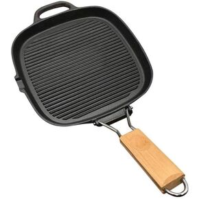 مقلاة ، شواء Teppanyaki BBQ Hot Plate Camping ، غير عصا ، مقبض قابل للطي قابل للتعديل