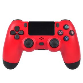 PS4 Controller, Wireless Controller for PS4/PS4 Slim/PS4 Pro with 3.5mm Headphone Jack & 800mAh Built-in Battery, Dual Vibration&Turbo, Red