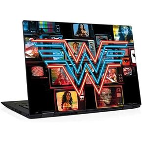 Skinit Decal Laptop Skin Compatible with Thinkpad X1 Yoga (3rd Gen 2018) - Officially Licensed Warner Bros Wonder Woman Neon Design