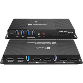 KVM Switch DisplayPort 2 مراقب 2 أجهزة كمبيوتر Edid Hotkey Switching 8K KVM Switch Switch Dual DP 2.0 1440p 144Hz 165Hz 240Hz DP KVM Edid Freesync G-Sync (KVM Switch Edid 2)