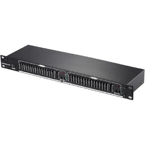 15-Band Audio Equalizer, 2-Channel Stereo Graphic Equalizer, with High/mid/Low Frequency Adjustment, Crystal Clear Sound Quality, for Home Audio