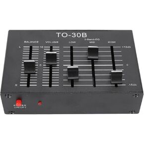 keenso Stereo EQ Equiver 3 Band Audio Equalizer preamp مع مزود طاقة معزول للإلكترونيات البطاقات الدورات الإلكترونية بطاقات صوت القيثارات