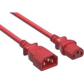 CableLeader 6ft IEC-320 C13 to C14 Heavy-Duty Power Extension Cord 18 AWG 10A/250V SJT, Computer to PDU CPU Power Extension Cable, PC Power Cable, UL Listed, Blue