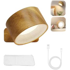 Lights of Sweden Wall Lamps, Wall Lightss with Remote, 360°Rotate Color Temperature Adjustment Walls Lights with, Portable Touch Adjustment Night Light, Used in Bedside Living Room (Yellow)