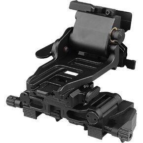 New Metal Multi-Function Foldable NVG Bracket and Metal Double Dovetail Helmet Mount for PVS-18 use for Hunting/Outdoors