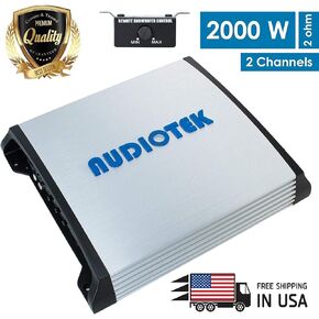 Audiotek AT940S 2 Channel Class A/B 2 Ohm Stable 3000W Car Audio Stereo Amplifier w/LED Indicator