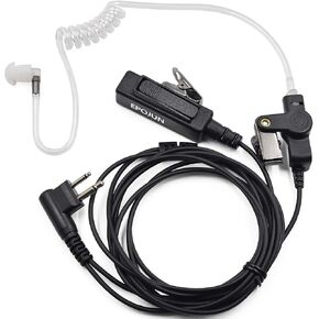 سماعة سماعة الأذن للمراقبة لـ Motorola Walkie Talkie مع MIC PTT Acoustic Tube متوافق مع CP200 CP200D CP185 EP450 DEP450 TWAIN RADION