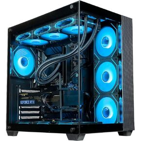 Panorama XL RTX 5090 Gaming Desktop PC - AMD Ryzen 9 9950X3D, 192GB DDR5 RAM, 4TB NVMe 990 Pro Gen4 SSD, 3TB HDD, WiFi 6E + BT, HDMI, Windows 11 Pro - Best 2025 RGB Prebuilt Tower Computer for Gamers
