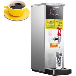 Commercial Hot Water Boiler, Stainless Steel Automatic Water Heater, Hot Water Dispensers, LCD Display, Temperature Control, for Coffee, Tea, Milk, Hot Drinks(Silver,50l)