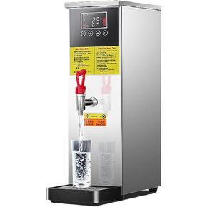 Pedenencelia Hot Water Dispensers, Commercial Hot Water Boiler, Stainless Steel Automatic Water Heater, LCD Display, 40-100°C Temperature Control, for Coffee, Tea, Milk, Hot Drinks,Silver-25l(Silver,4