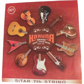 Sitar Strings Karuna Sitar Strings With Sympathetic Tarafdar (7 main) + 3 pcs Mizrab in Kuwait
