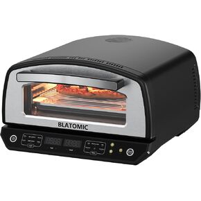 Indoor Pizza Oven - Makes 13 Inch Pizzas in Minutes, Heats up to 850°F - Electric Pizza Maker Countertop with 6 Touchscreen Presets, Pizza stone & Peel, Baking Tray & Mesh Included