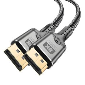 MaxRenard DisplayPort Cable. A high-Speed Gold-Plated Cable, Suitable for Gaming Monitors, Graphics Cards, TVs, Personal Computers, and laptops. (8K-1Pack, 1M)