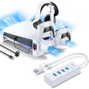 PS5 Horizontal Stand & PS5 USB Hub