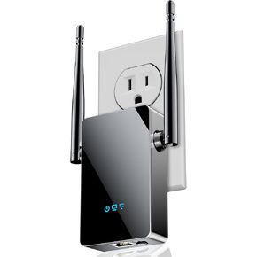 2025 WIFI Extender Signal Booster ، Next Gen Internet Booster for Home ، 5x بشكل أسرع ، يغطي ما يصل إلى 10000 قدم مربع ، ورد واي فاي مع ميناء Ethernet ، ومكبر الصوت اللاسلكي طويل المدى ، وإعداد سهل (أسود)