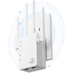 WiFi Extender, 2025 Signal Booster with Dual Band 5GHz/2.4GHz, Long Range Up to 14000 sq. ft & 150+ Devices, Internet Extender WiFi Booster, WiFi Extenders Signal Booster for Home and Outdoor (medium)