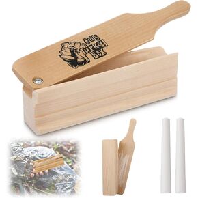 Turkey Box Call with 2 Chalk, Realistic Turkey Calls Box for Hunting, Wooden Gobbler Caller with Realistic Hen Sounds, Spring Hunting Gear Accessories for Beginner and Pro Hunters