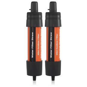 2 Pack Water Filter Straw - Portable, Compact, Multipurpose Water Purification Device for Emergency Kits, Outdoor Activities, Camping, Travel