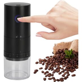 Electric Coffee Grinder for Home Use, Coffee Bean Grinder USB Rechargeable Bean Grinding Machine Adjustable Coarseness Nut Bean Spice Blender for Spices Seeds Rice Beans Seasonings