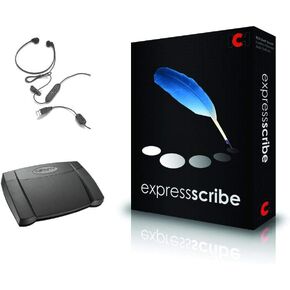 Express Scribe Pro Transcription Software with USB Foot Pedal (Digital Download,License and Download Information Will be Inside The Box
