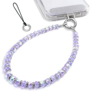 SURPHY Phone Charm, Gold Pearl Phone Charms with Tether Tab & Premium Metal Buckle, Cellphone Lanyard Beaded Bracelets for Women, Cellphone Chain Wrist Strap, Gold Pearl