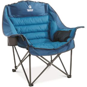 Guide Gear Oversized Extra Large Padded Camping Chair, Portable, Folding, Large Camp Lounge Beach Chairs for Outdoor, Adults, Men and Women, Heavy-Duty 400 Pound Capacity, with Cup Holder