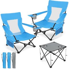HaSteeL Folding Beach Chair Set of 2, Foldable Black Camping Chairs for Outside, Low Beach Chair Portable for Adults Fishing, Picnic, Outdoor BBQ, Travel, Sports, Cup Holder & Storage Bag