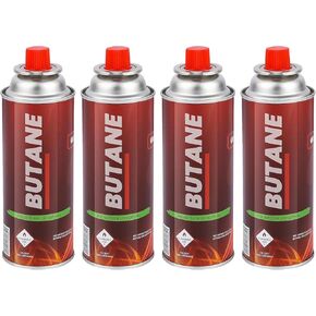Butane Fuel Cylinders| 8oz Butane Canisters for Portable Stove | Butane Torch Replacement Canisters | Pack of 4