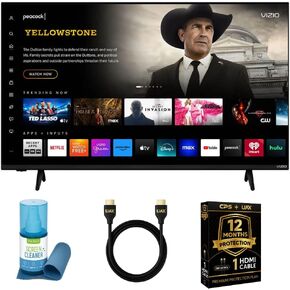 Vizio 50 بوصة Quantum 4K QLED TV Bundle-120 إطارًا في الثانية للألعاب ، Dolby Vision HDR10+، HDMI VRR ، Bluetooth ، Alexa متوافق ، مع كابل HDMI ، حماية 12 شهرًا ، منظف الشاشة مع الألياف الدقيقة