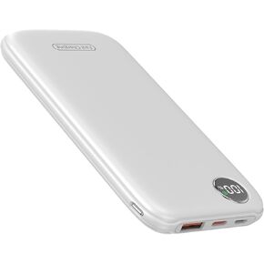 PowerBank Fast Charging Max 12V/4.5a ، شاحن محمول للغاية Ultra Portable USB C 10000mAh ، بنك طاقة السفر لـ iPhone 11 12 13 14 15 16 Samsung Google Android إلخ ، DC شاحن الهاتف الخفيف للبطارية