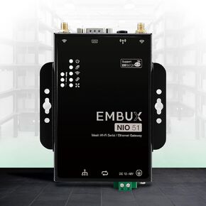 NIO51 Device Server | Industrial IoT Gateway | Modbus RTU to TCP with 2 KV Isolation Protection | AMR Application | EZ Mesh Gateway for AMR | 20MB Buffer Data Protection | Wide-Temp -40~70℃