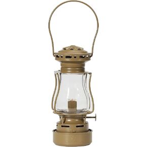 Vintage Oil Lantern, Waterproof Fuel Lantern with Carry Handle, for Outdoor Camping Hiking Patio Picnic, Retro Silver