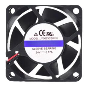 JF0625S2HR-R 6CM 24V 0.17A 6025 60X60X25MM 2-Wire Cooling Fan