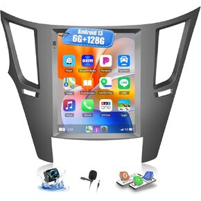 Camecho Android 13 Car Stereo for Subaru Outback 2010-2014 مع راديو سيارة شاشة تعمل باللمس اللاسلكي 9.7 بوصة مع Bluetooth و GPS و EQ و WiFi + AHD Camera & MIC