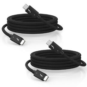 كابل Thunderbolt 4 ، 2pack 6.6 قدمًا USB C To C Cable ، شحن سريع 240 واط ، نقل بيانات 40 جيجابت في الثانية ، يدعم شاشات عرض 8K/4K ، USB C Charegr Cord for iPhone 16 ، MacBook Air ، iPad (Thunderbolt 4-Colored)
