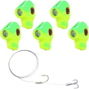 Ballyhoo Trolling Lures with Free Offshore Rig Included for Mahi Mahi Dolphin Dorado Wahoo Marlin Tuna Offshore Big Game Lures