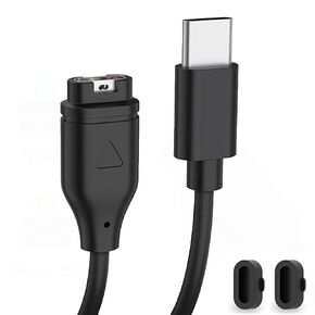 USB C Charger Compatible for Garmin Forerunner 55 255 265 165 965 955 970 570 Watch, Type-C Charging Cable with Silicone Charger Port Protector Anti Dust Plug