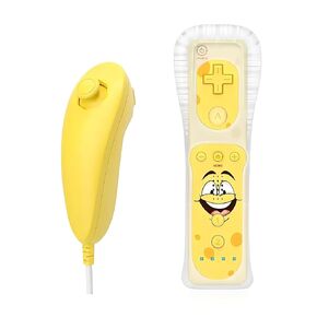 وحدة التحكم عن بُعد Qumox Wii و Nunchuck Yellow متوافقة مع وحدة التحكم Wii/Wii U (الحركة بالإضافة إلى عدم تضمينها)