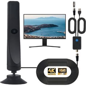 هوائي Wavemax TV 2025 ، هوائي Wave Max ، هوائي داخلي للتلفزيون الذكي ، HD Digital Attenna/Signal Signal مع شاشة HDTV هش ويعمل مع جميع أجهزة التلفزيون ، يدعم 4K ، 1080 بكسل للمحلية